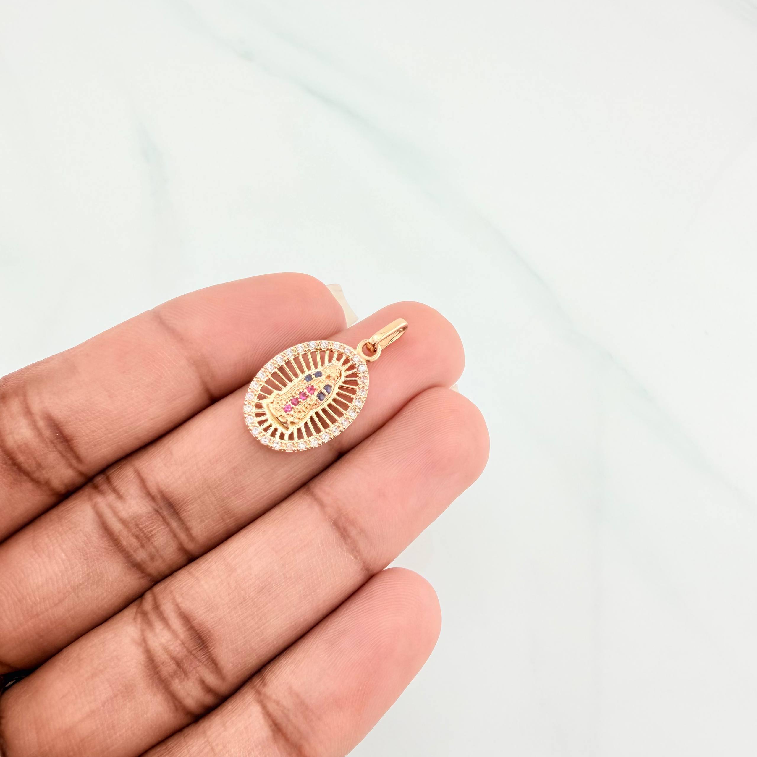 Dije Virgen Guadalupe 1.6g / 1 in Oro Amarillo 18K