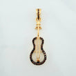 Dije Guitarra 1.9g / 1 1/2 in Dos Oros Negro Amarillo 18K