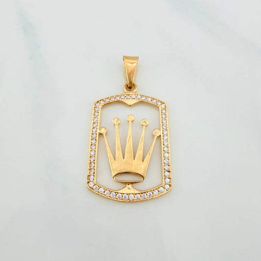 Dije Corona 3.7g / 1 1/2 in Oro Amarillo 18K