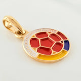 Dije Escudo Selección 1.15g / 3/4 in Oro Amarillo 18K