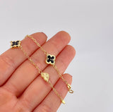 Bracelet Clover Heart Diamond Cut 2.65g / 7 1/4 in / 1.6mm Yellow Gold 18K