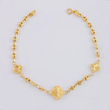 Bracelet GC Diamond Cut Clover 3.1g / 7 1/4 in / 3.4mm Yellow Gold 18K