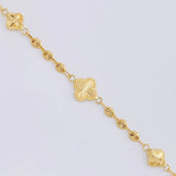 Bracelet GC Diamond Cut Clover 3.1g / 7 1/4 in / 3.4mm Yellow Gold 18K