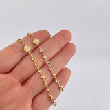 Bracelet GC Diamond Cut Clover 3.1g / 7 1/4 in / 3.4mm Yellow Gold 18K