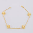 Diamond Cut Clover Box Bracelet 3.15g / 7 1/4 in / 1.6mm 18K Yellow Gold