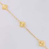 Pulso Cajón Trébol Diamantado 2.95g / 7 1/2 in / 1.6mm Oro Amarillo 18K