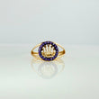 Anillo Corona 1.7gr / T5 / Dos Oros Negro Amarillo 18K &