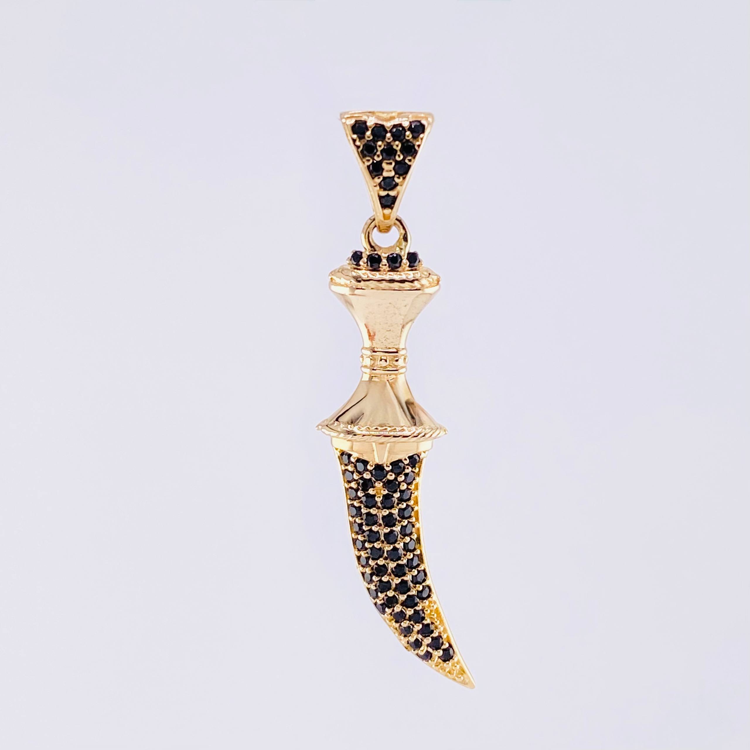Pendant Sword 2g / 1 1/2 in Yellow Gold 18K