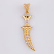 Pendant Sword 2.15g / 1 1/2 in Two Yellow White Gold 18K