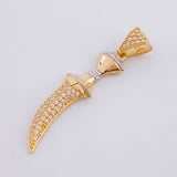 Pendant Sword 2.15g / 1 1/2 in Two Yellow White Gold 18K