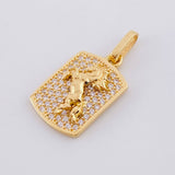 Dije Placa Caballo 2.25g / 1 in Oro Amarillo 18K