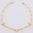 Pulso Militar Trébol Corazón Diamantado 2.6g / 7 1/2 in / 2.7mm Oro Amarillo 18K