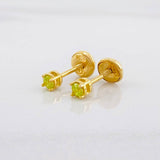 Topos Cuatro Garras 0.95g / in / 3.2mm Oro Amarillo 18K