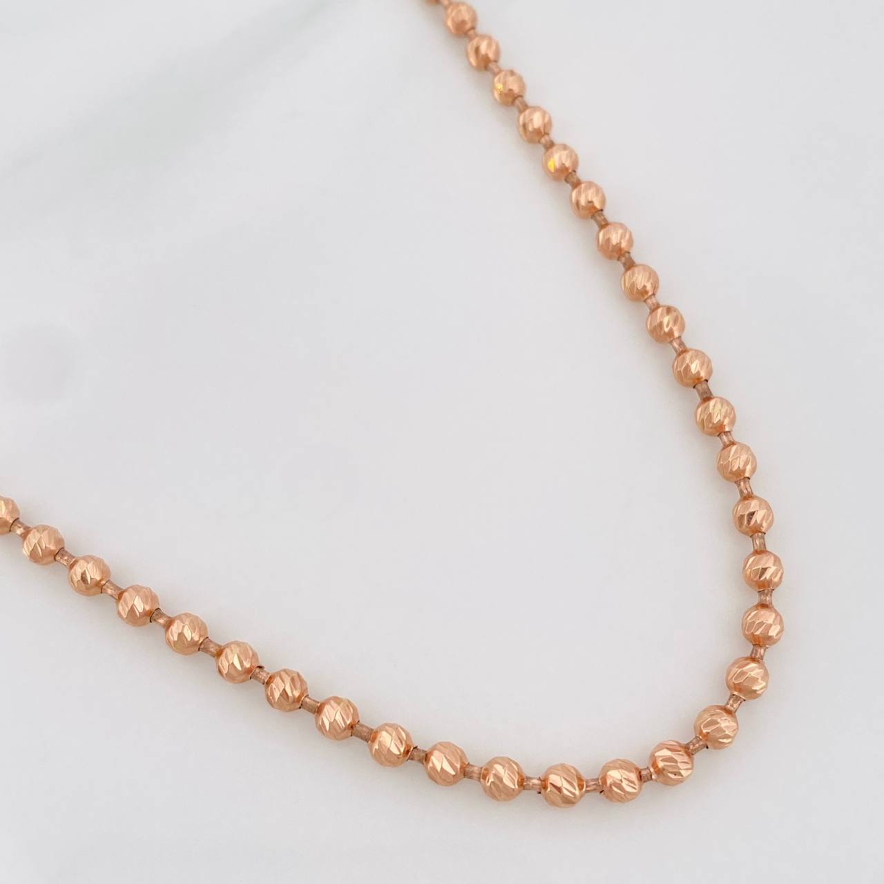 Half Moon Military Chain 21.4g / 28 in / 3mm 18K Rose Gold %