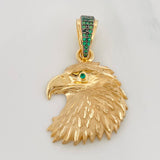 Dije Águila 4.9g / 1 1/2 in Dos Oros Negro Amarillo 18K