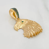 Dije Águila 4.9g / 1 1/2 in Dos Oros Negro Amarillo 18K