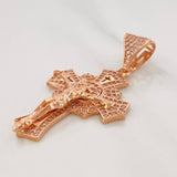 Dije Cruz Cristo 6.85g / 1 3/4 in Oro Rosa 18K