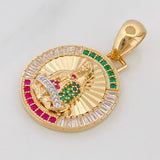 Dije Virgen Guadalupe 7g / 1 1/2 in Dos Oros Amarillo Blanco 18K
