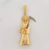 Pendant Santa Muerte 5.8g / 1 3/4 in Three Golds 18K