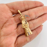 Pendant Santa Muerte 5.8g / 1 3/4 in Three Golds 18K