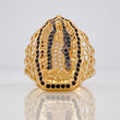 Anillo Virgen Guadalupe 8.4g / T11 1/4 Dos Oros Negro Amarillo 18K