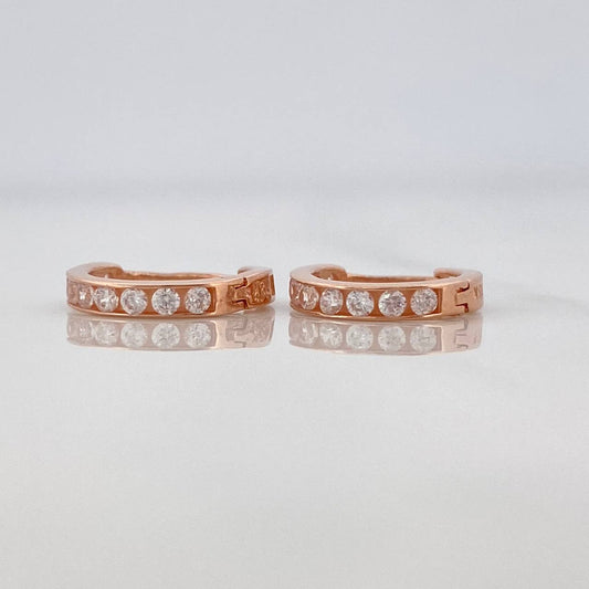 Hoop Earrings Carril 1.1g / 1/2 in 18K Rose Gold