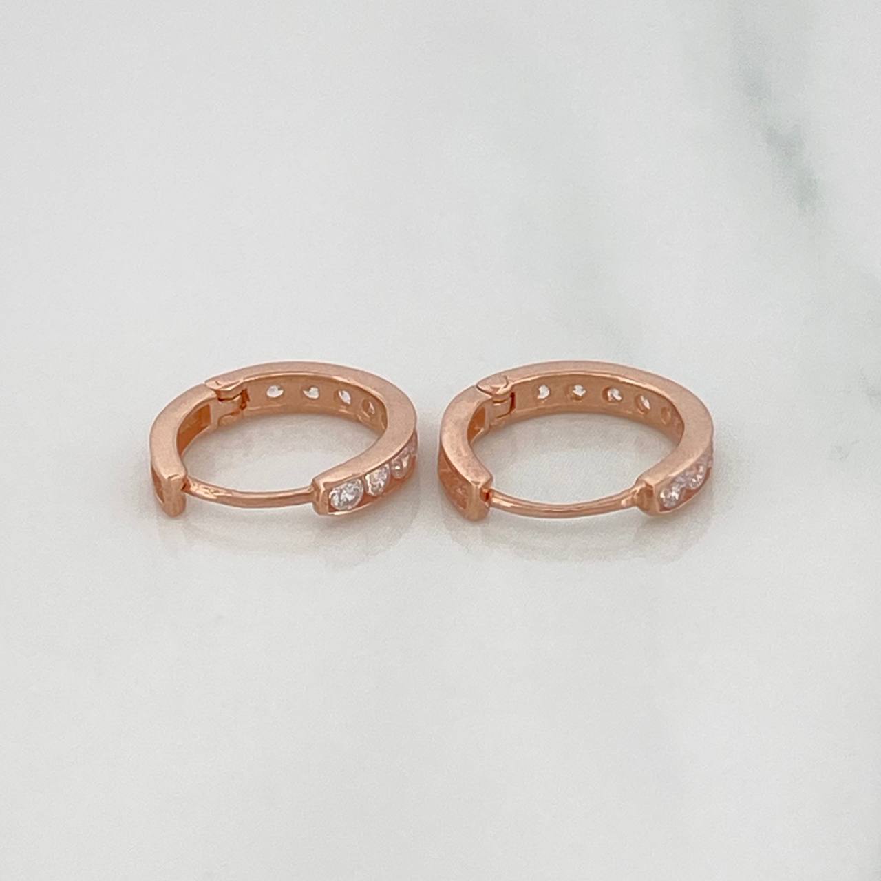 Hoop Earrings Carril 1.1g / 1/2 in 18K Rose Gold