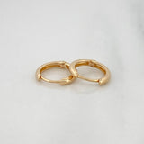 Hoop Earrings Smooth Hoop 1.35g / 1/2 in 18K Yellow Gold
