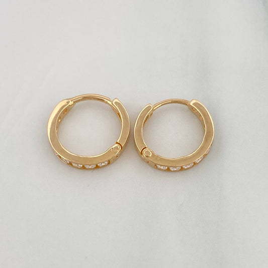 Hoop Earrings Carril 1.15g / 1/2 in Yellow Gold 18K