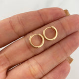 Hoop Earrings Smooth Hoop 1.35g / 1/2 in 18K Yellow Gold