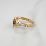 Anillo Corazon Raton 2.2g / T6 1/4 Oro Amarillo 18K