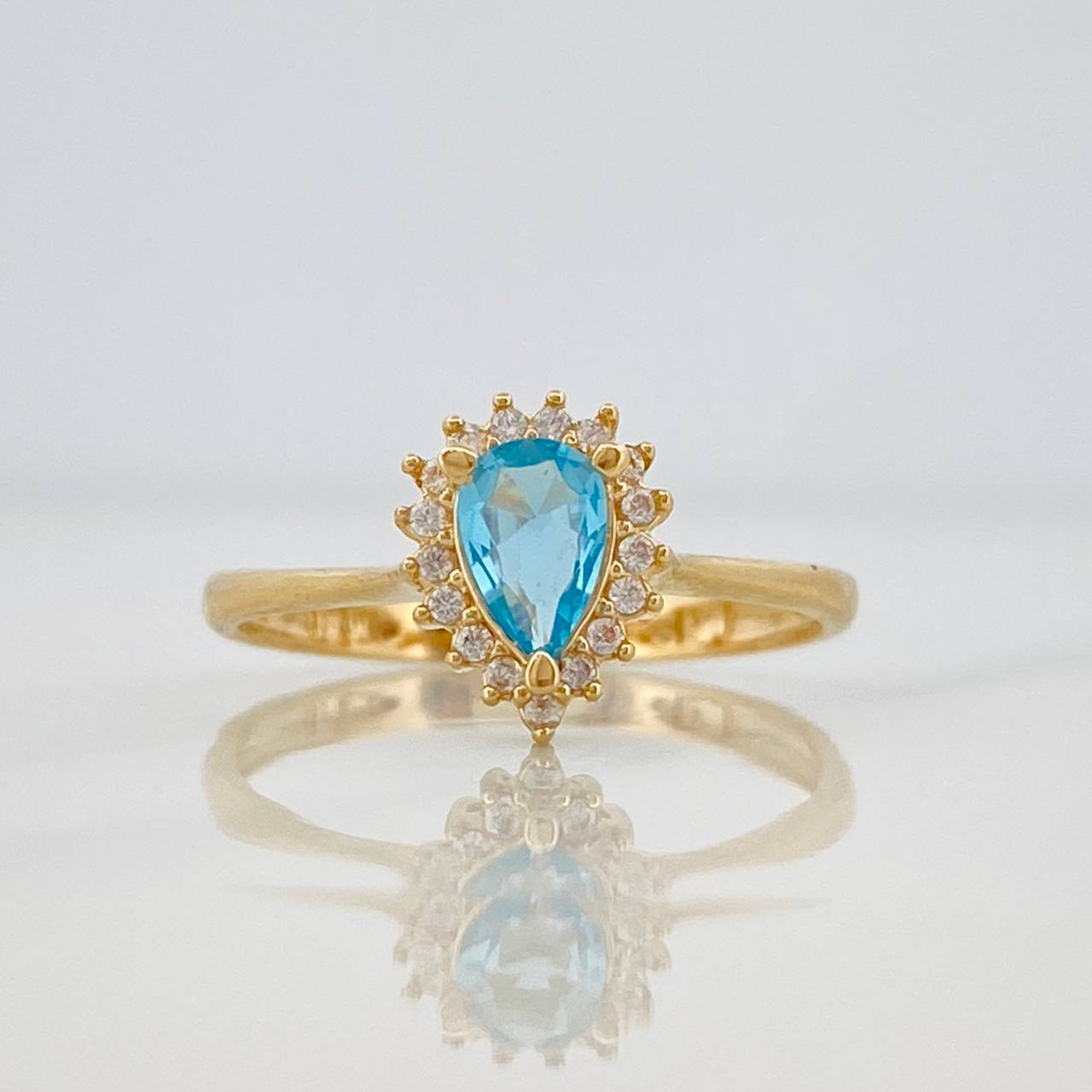 Tear Drop Ring 2.1g / T6 3/4 Yellow Gold 18K