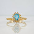 Tear Drop Ring 2.1g / T6 3/4 Yellow Gold 18K