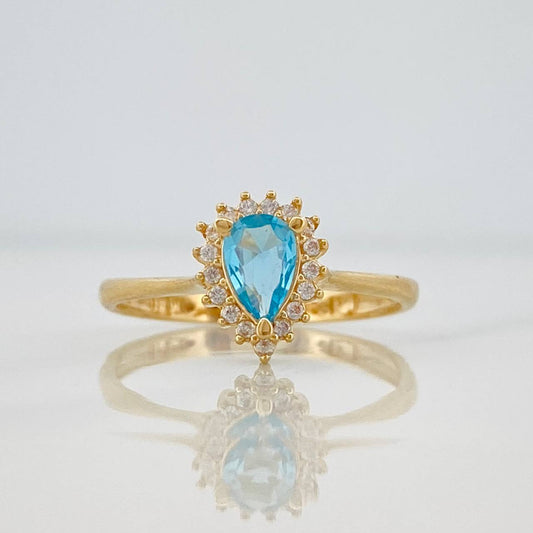 Tear Drop Ring 2.1g / T6 3/4 Yellow Gold 18K