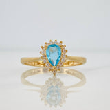 Tear Drop Ring 2.1g / T6 3/4 Yellow Gold 18K