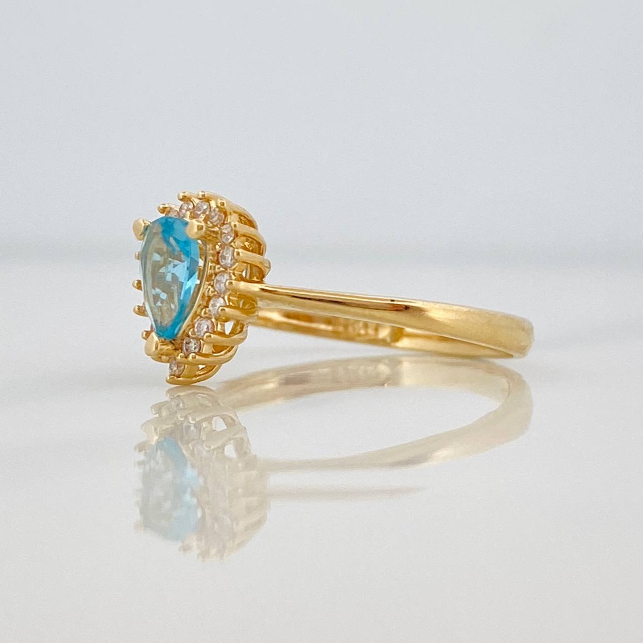 Tear Drop Ring 2.1g / T6 3/4 Yellow Gold 18K