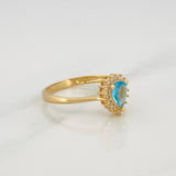 Tear Drop Ring 2.1g / T6 3/4 Yellow Gold 18K