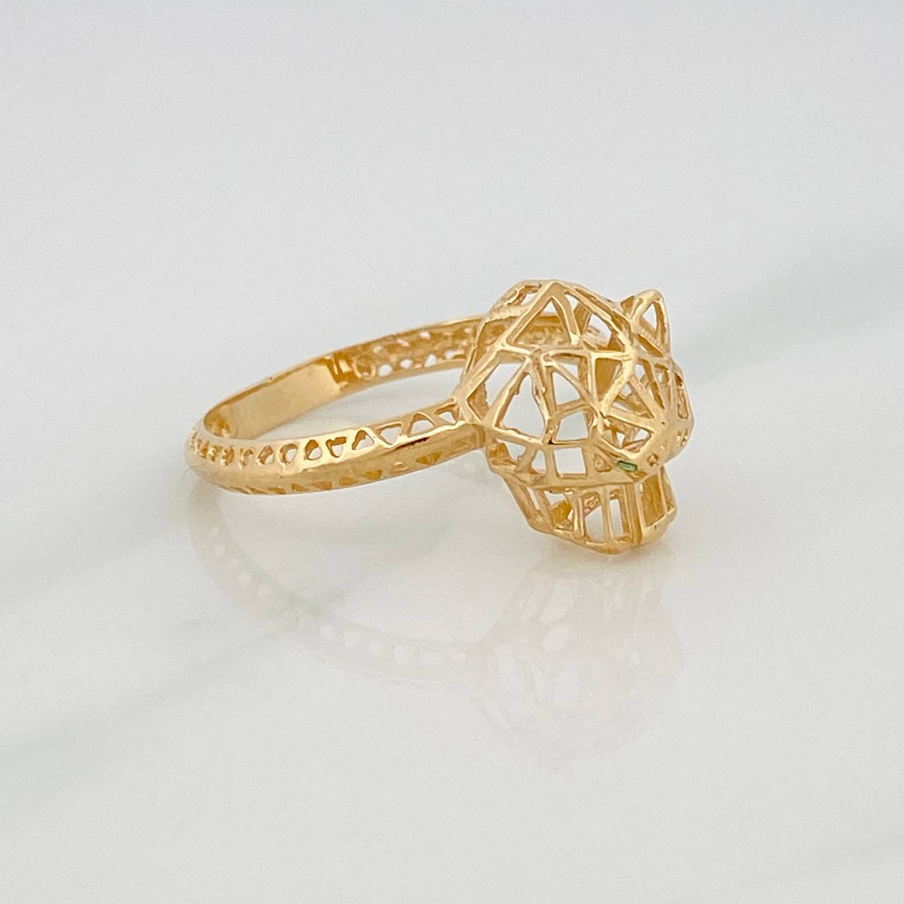 Panther Ring 2.4g / T8 1/4 Yellow Gold 18K