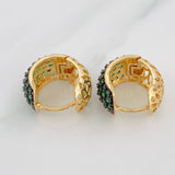 Hoop Earrings Berlin 5.4g / 1/2 in Two-Tone Black Yellow 18K