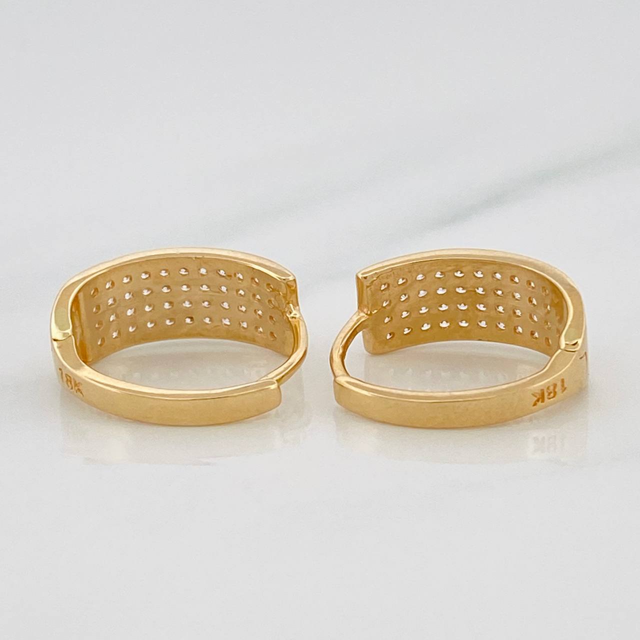 Hoop Earrings Shine 2.85g / 1/2 in 18K Yellow Gold