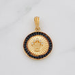 Pendant Crown 2.25g / 3/4 in Two Golds Black Yellow 18K