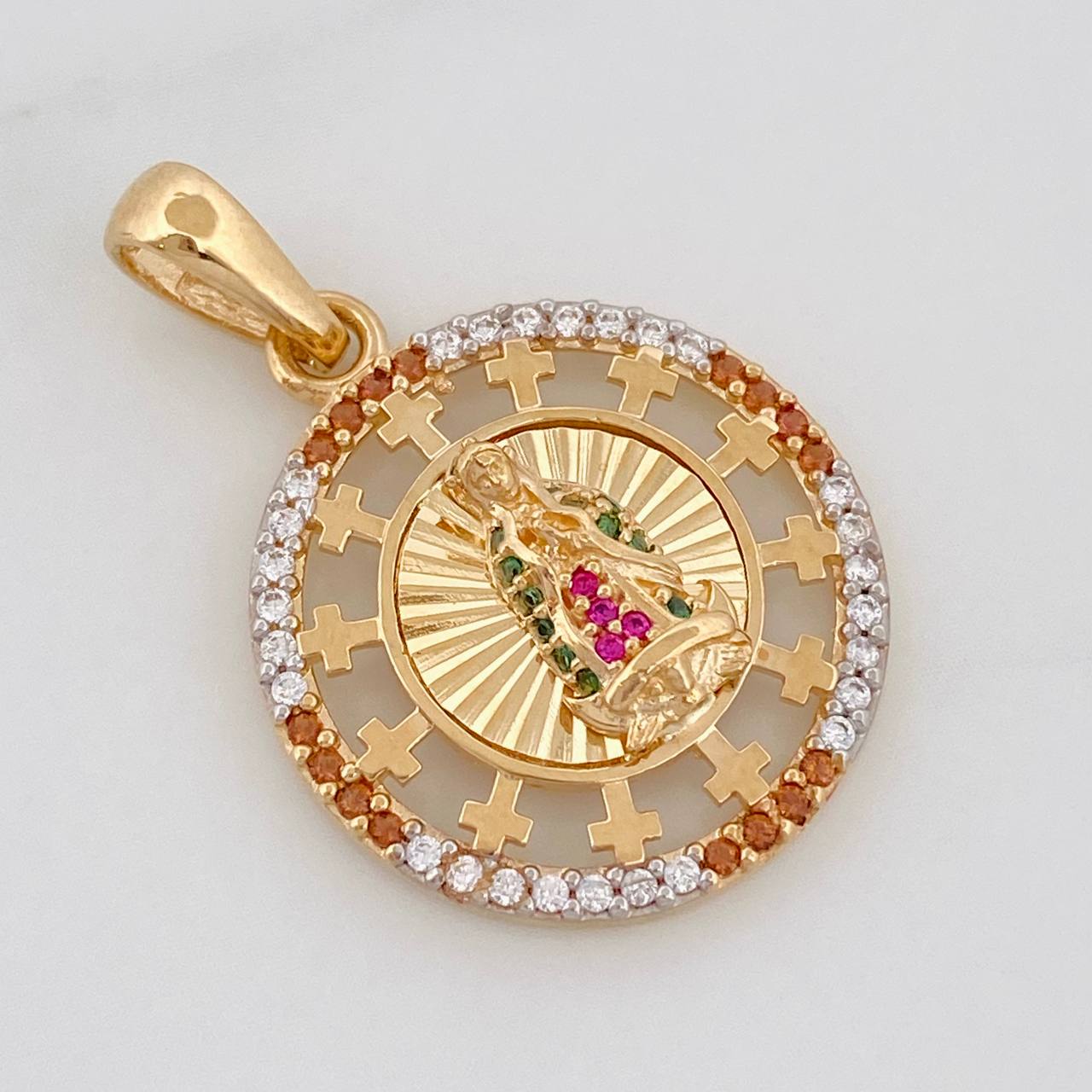Pendant Virgin of Guadalupe 2.95g / 3/4 in Yellow Gold 18K