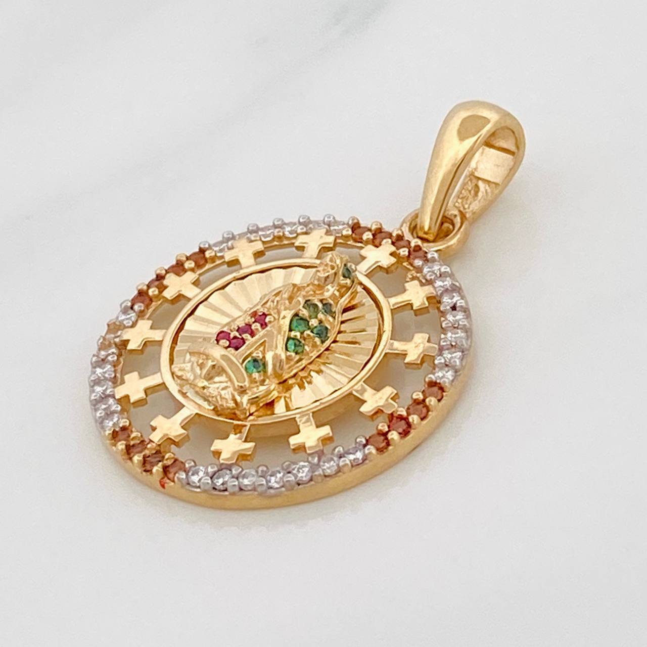 Pendant Virgin of Guadalupe 2.95g / 3/4 in Yellow Gold 18K
