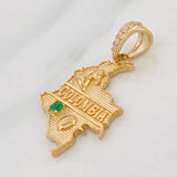 Pendant Map of Colombia 2.15g / 3/4 in Yellow Gold 18K