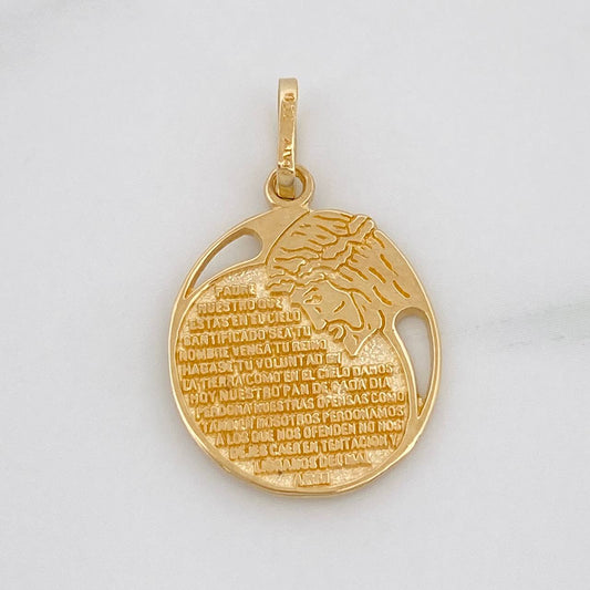 Dije Padre Nuestro 2.35g / 3/4 in Oro Amarillo 18K