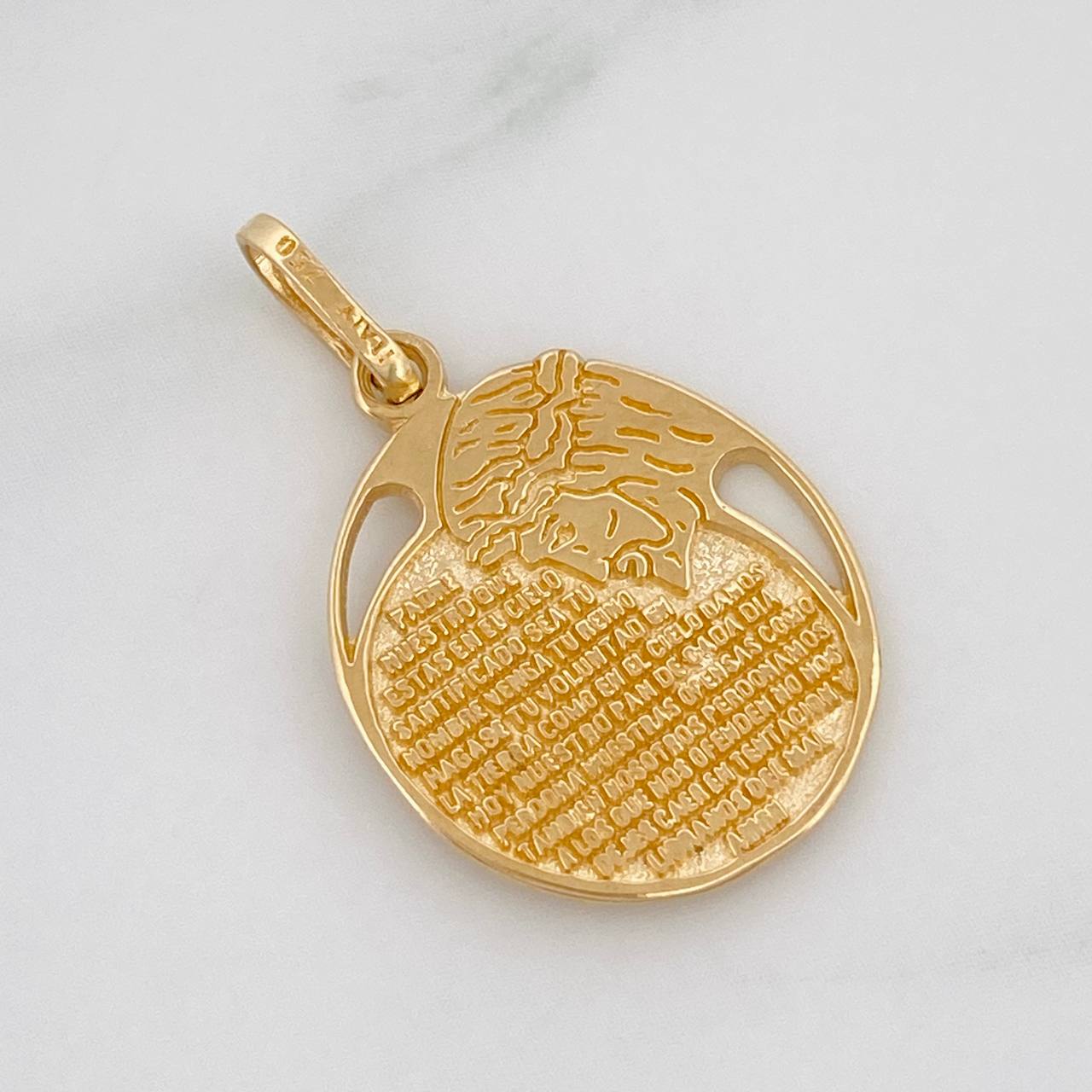 Dije Padre Nuestro 2.35g / 3/4 in Oro Amarillo 18K