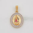 Pendant Virgin of Guadalupe 2.75g / 3/4 in Two-Tone Yellow White 18K Gold