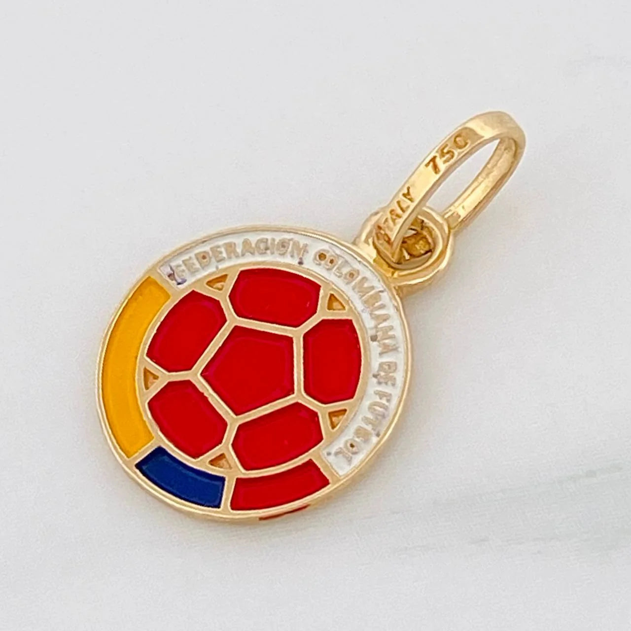Dije Balón Futbol 1.25g / 3/4 in Oro Amarillo 18K