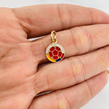 Dije Balón Futbol 1.25g / 3/4 in Oro Amarillo 18K