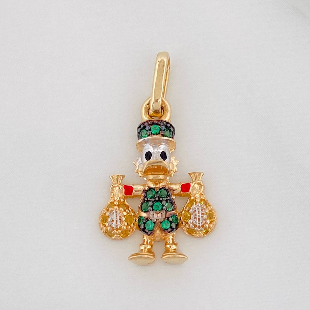 Pendant Duck Bag 1.75g / 3/4 in Three Golds 18K